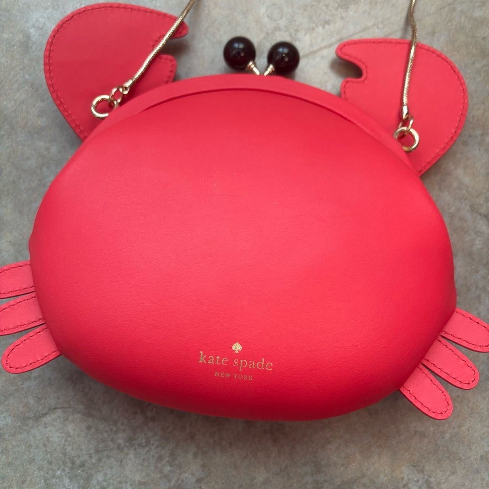 Kate Spade “Make a Splash” Crab Novelty Crossbody Bag – Red, NWOT - Picture 2 of 7